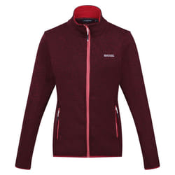 Regatta Womens/Ladies Newhill Marl Full Zip Fleece Jacket - 10 UK, Burgundy/Rumba Red
