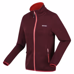 Regatta Womens/Ladies Newhill Marl Full Zip Fleece Jacket - 10 UK, Burgundy/Rumba Red