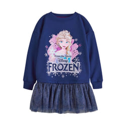 Frozen Girls Elsa Casual Dress - 3-4 Years, Navy