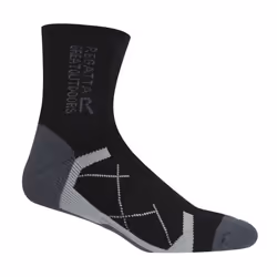 Regatta Mens Active Outdoor Socks (Pack of 2) - 9 UK-12 UK, Black/Hawaiian Blue