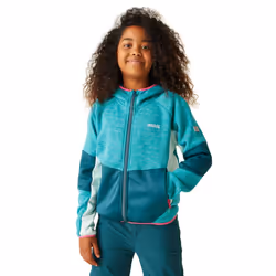 Regatta Childrens/Kids Dissolver VIII Full Zip Fleece Jacket - 3-4 Years, Tahoe Blue/Moroccan Blue/Bleached Aqua