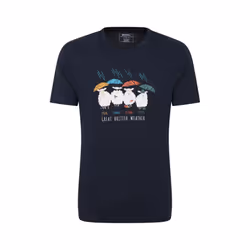 Mountain Warehouse Mens Great British Weather T-Shirt - XS, Navy