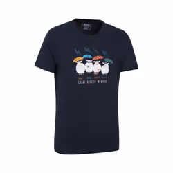 Mountain Warehouse Mens Great British Weather T-Shirt - XS, Navy