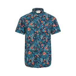 Mountain Warehouse Mens Tropical Floral Short-Sleeved Shirt - S, Navy
