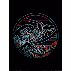 Rocket Man Noodle Wave Paper Print