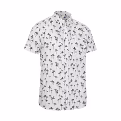 Mountain Warehouse Mens Preston Illustration Palm Tree Shirt - S, Off White