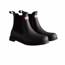Hunter Mens Commando Chelsea Boots - 7 UK, Black