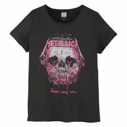 Amplified Womens/Ladies Wherever I May Roam Metallica T-Shirt - L, Charcoal