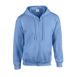 Gildan Mens Heavy Blend Full Zip Hoodie - XXL, Carolina Blue