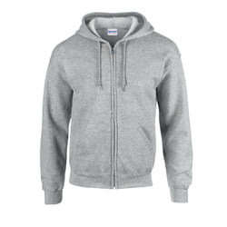 Gildan Mens Heavy Blend Full Zip Hoodie - XXL, Sports Grey
