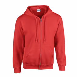 Gildan Mens Heavy Blend Full Zip Hoodie - 3XL, Red