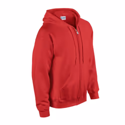 Gildan Mens Heavy Blend Full Zip Hoodie - 3XL, Red