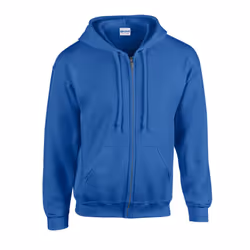 Gildan Mens Heavy Blend Full Zip Hoodie - 4XL, Royal Blue