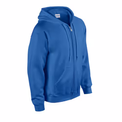 Gildan Mens Heavy Blend Full Zip Hoodie - 4XL, Royal Blue