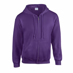 Gildan Mens Heavy Blend Full Zip Hoodie - S, Purple