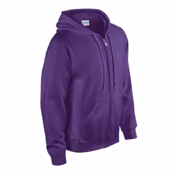 Gildan Mens Heavy Blend Full Zip Hoodie - S, Purple