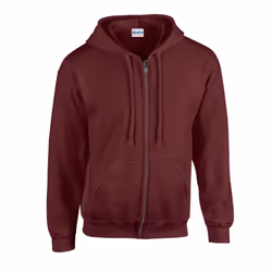 Gildan Mens Heavy Blend Full Zip Hoodie - M, Maroon