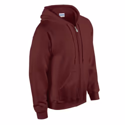Gildan Mens Heavy Blend Full Zip Hoodie - M, Maroon