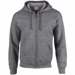 Gildan Mens Heavy Blend Full Zip Hoodie - XL, Graphite Heather