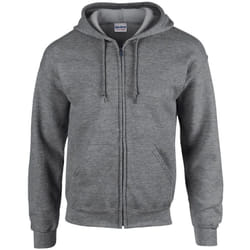 Gildan Mens Heavy Blend Full Zip Hoodie - XL, Graphite Heather