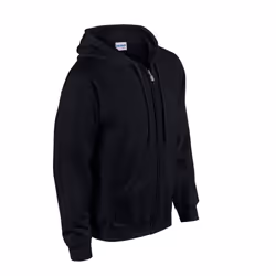 Gildan Mens Heavy Blend Full Zip Hoodie - 4XL, Black