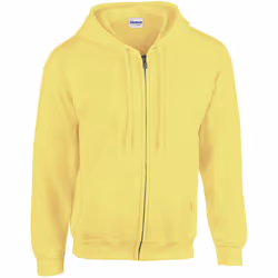 Gildan Mens Heavy Blend Full Zip Hoodie - XXL, Safety Green
