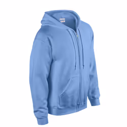 Gildan Mens Heavy Blend Full Zip Hoodie - M, Carolina Blue