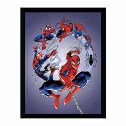 Spider-Man Circle Framed Poster