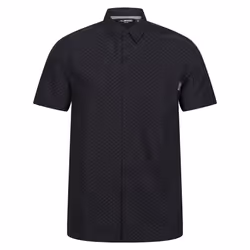Regatta Mens Mindano VIII Criss-Cross Shirt - M, Black/Ash