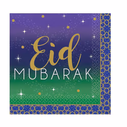 Amscan Eid Mubarak Paper Disposable Napkins (Pack of 16)