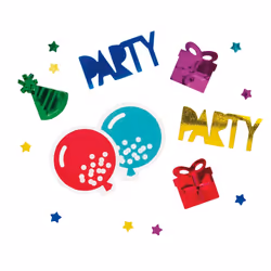 Unique Party Foil Shapes Birthday Confetti