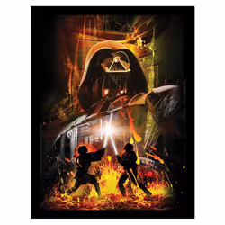Star Wars Episode III Epic Battle Framed Poster