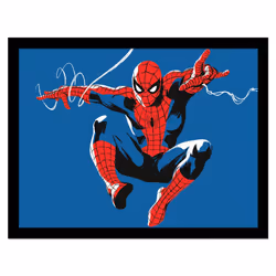 Spider-Man Web Lines Landscape Framed Poster