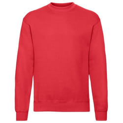 Fruit of the Loom Mens Classic 80/20 Set-in Sweatshirt - XXL, Red