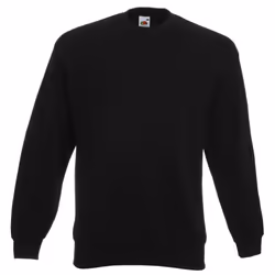 Fruit of the Loom Mens Classic 80/20 Set-in Sweatshirt - XXL, Black