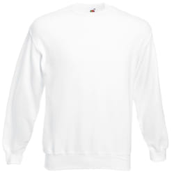 Fruit of the Loom Mens Classic 80/20 Set-in Sweatshirt - L, White