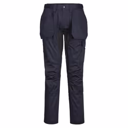 Portwest Mens WX2 Cargo Trousers - 44R, Deep Navy/Black