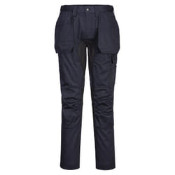 Portwest Mens WX2 Cargo Trousers - 44R, Deep Navy/Black