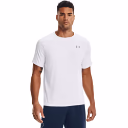 Under Armour Mens Tech T-Shirt - L, White/Grey