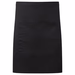 Premier Colours Front Pocket Waist Apron - One Size, Black