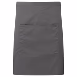 Premier Colours Front Pocket Waist Apron - One Size, Dark Grey
