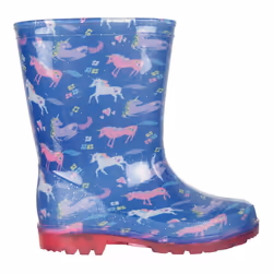 Mountain Warehouse Childrens/Kids Splash Unicorn Light Up Wellington Boots - 9 UK Child, Purple