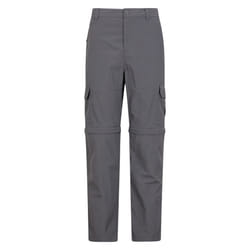 Mountain Warehouse Mens Explore Zip-Off Trousers - 40S, Grey
