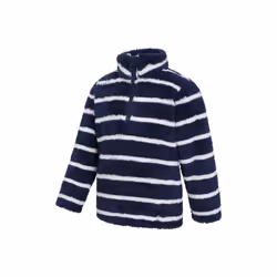 Mountain Warehouse Childrens/Kids Nessy Borg Half Zip Fleece - 7-8 Years, Navy