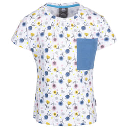 Trespass Girls Pleasantly Floral T-Shirt - 11-12 Years, White/Blue/Yellow