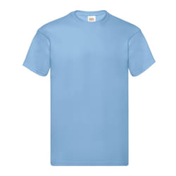 Fruit of the Loom Mens Original T-Shirt - 3XL, Sky Blue