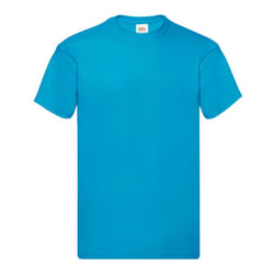 Fruit of the Loom Mens Original T-Shirt - S, Azure Blue