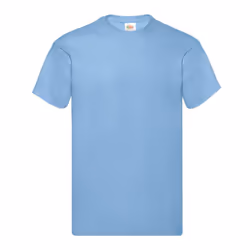 Fruit of the Loom Mens Original T-Shirt - XXL, Sky Blue