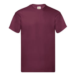 Fruit of the Loom Mens Original T-Shirt - S, Burgundy