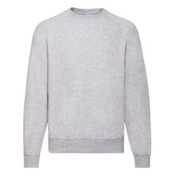 Fruit of the Loom Unisex Adult Classic Heather Raglan Sweatshirt - XL, Grey